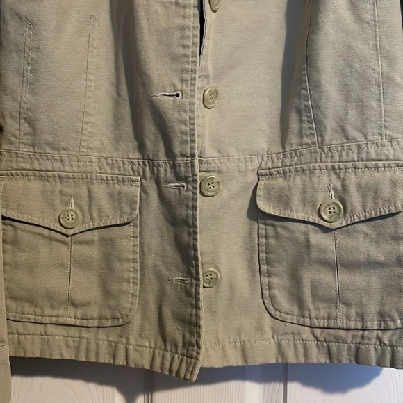Giacca Gallery women’s tan lined utility jacket size medium - Picture 3 of 7